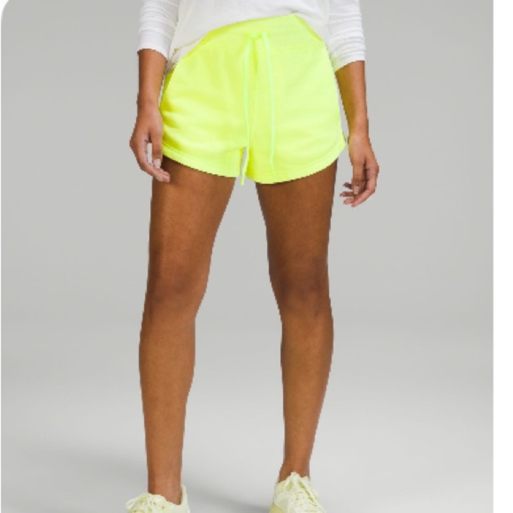Lululemon inner glow Bright Yellow Athletic Shorts